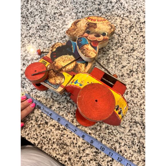 Vintage Fisher Price Pull Toy Wooden Fido‎ Zilo Dog #707 1955 - Picture 8 of 8